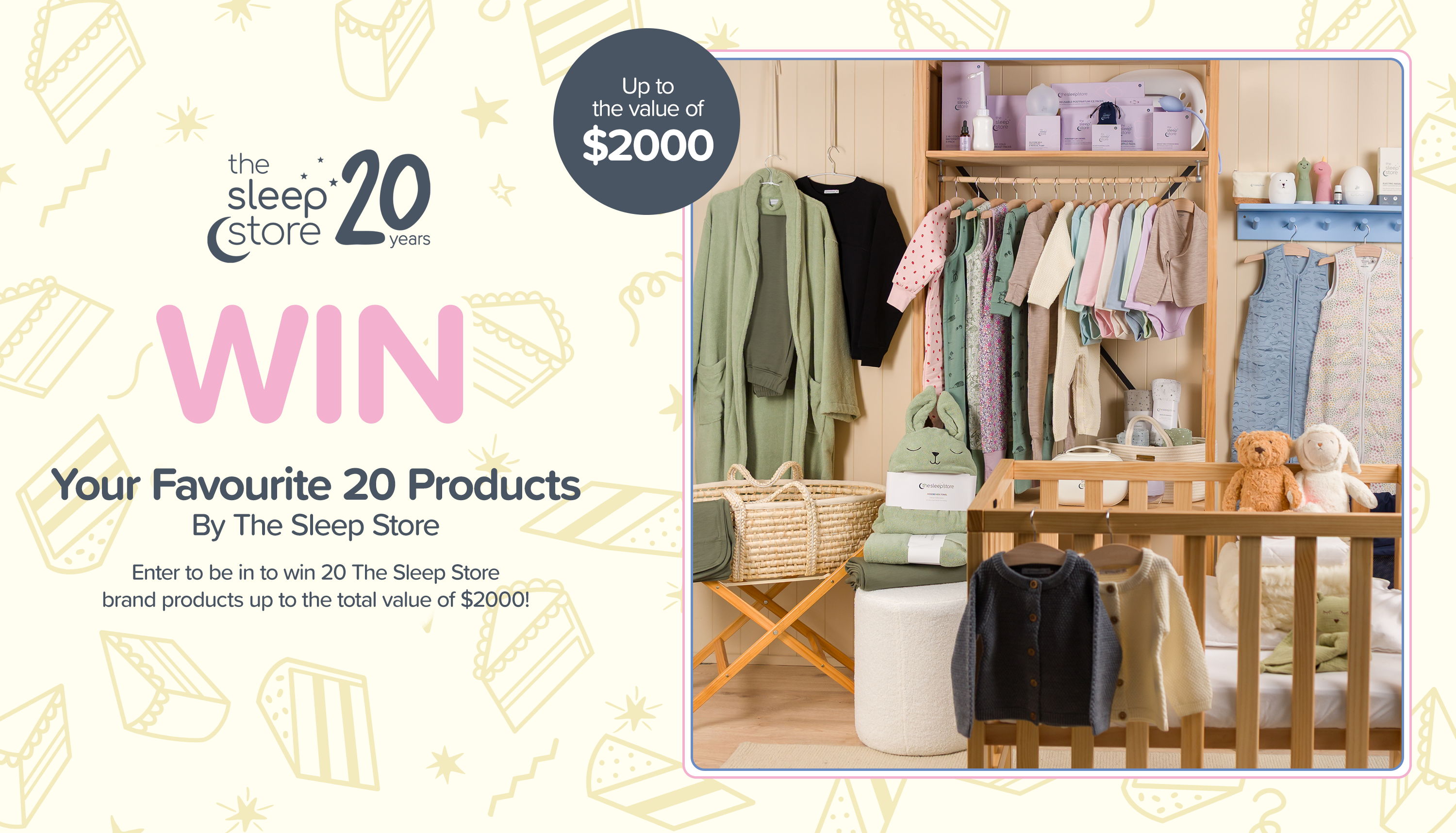 Promotional image for a contest to win favorite products.