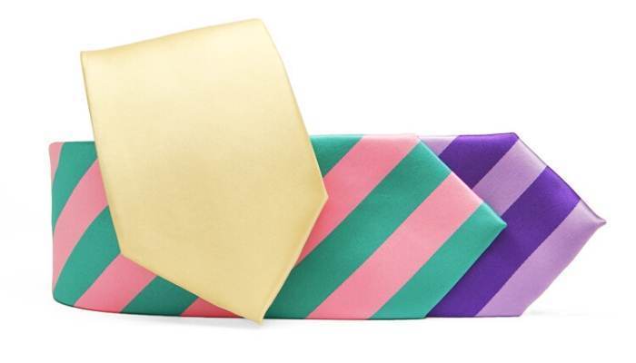 Solid and striped pastel ties