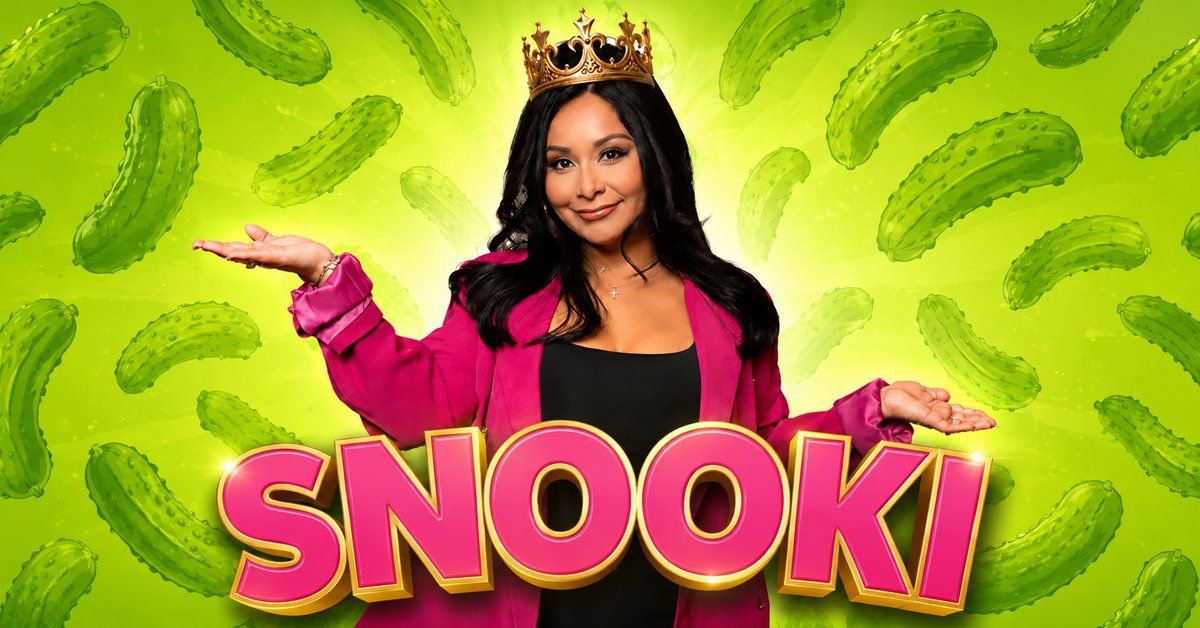 Nicole Snooki Polizzi wearing the crown as America's Pickle Queen for The Big Dill pickle festival 2026 at Texas Live! in Arlington Texas