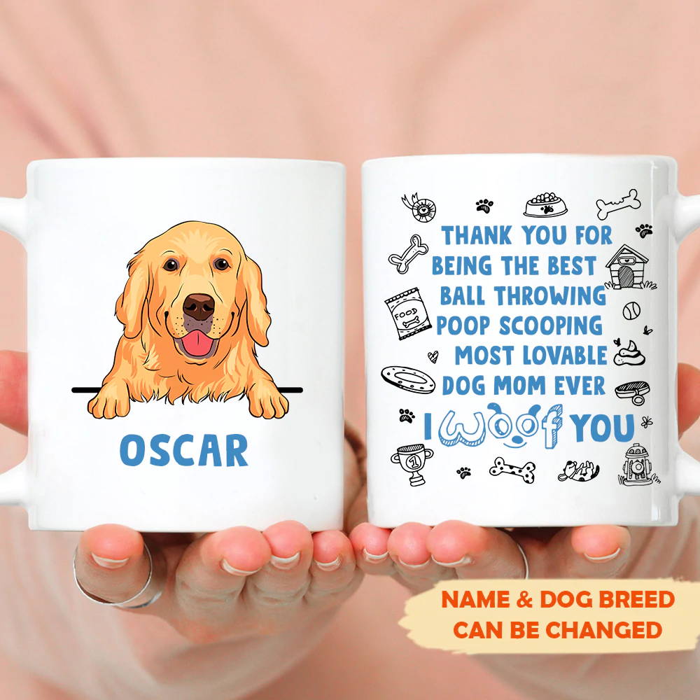 I WOOF YOU - PERSONALIZED CUSTOM COFFEE MUG,