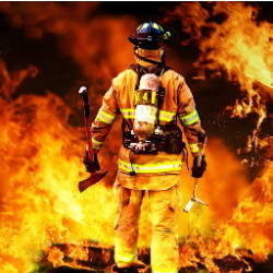 La mejor protección contra incendios: bomberos que luchan contra incendios