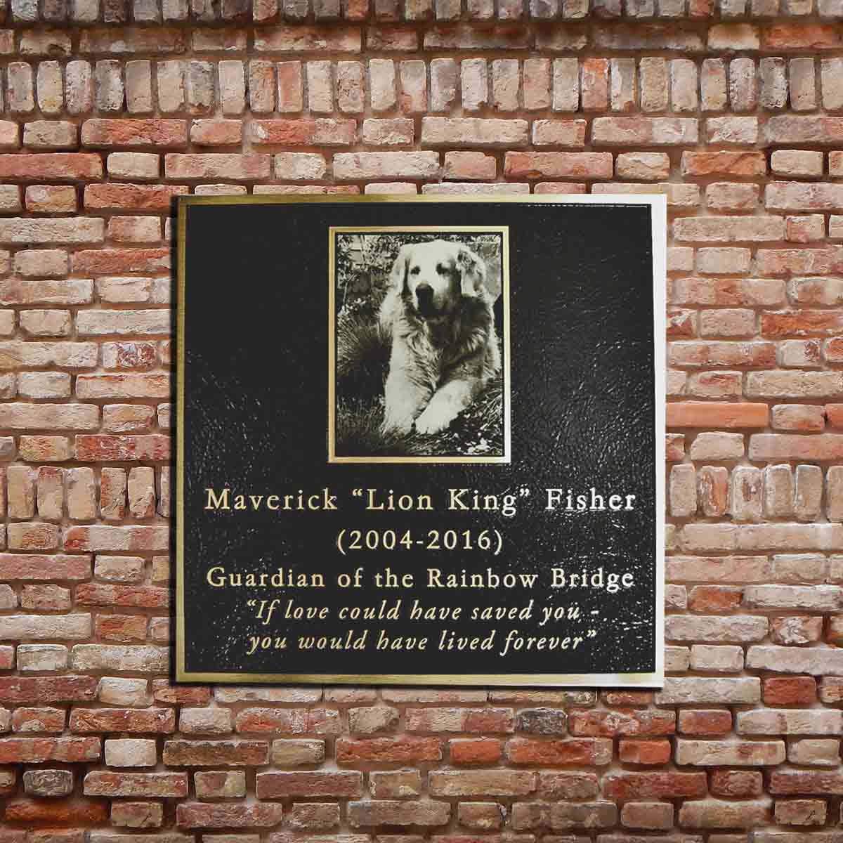 Maverick Memorial Photo Dog Plaque