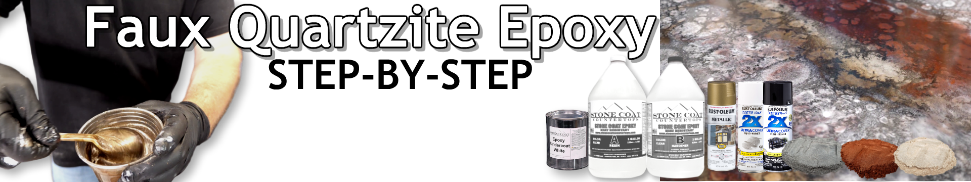 Faux Quartzite Epoxy Banner