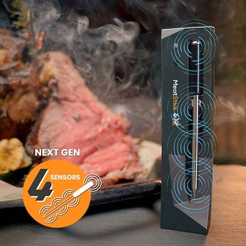 MeatStick 4 Smart Wireless Meat Thermometer with 4 sensors and high heat resistance