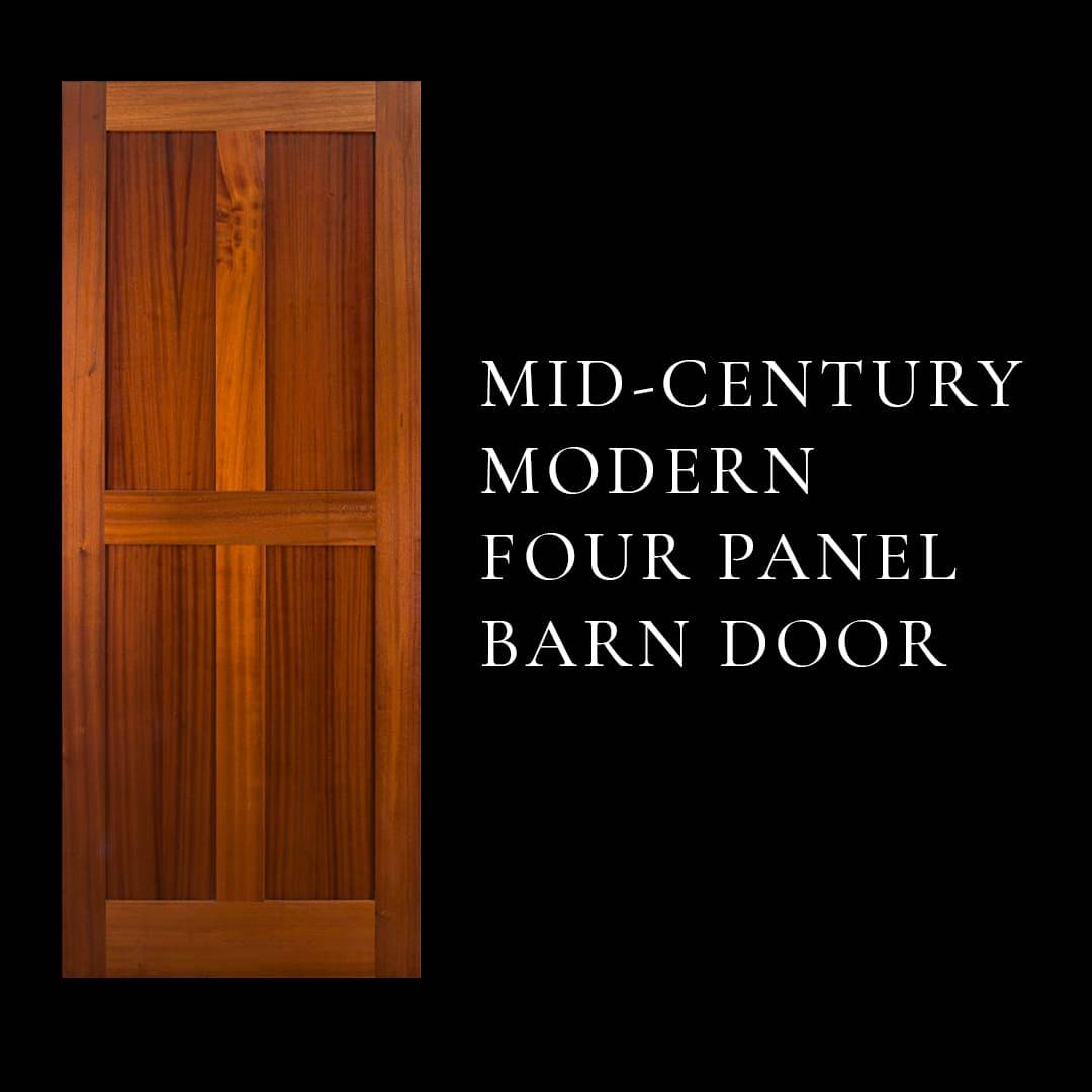 Mid-Century Mordern four Panel Barn by RealCraft on solid black background