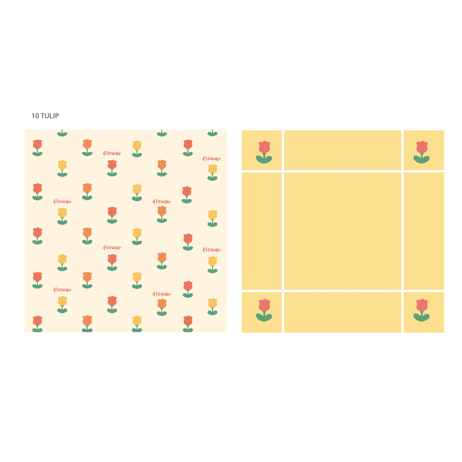 Tulip - Monologue daily illustration decorative paper set