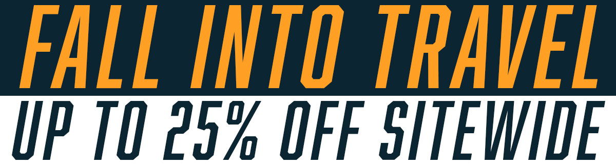 fall into travel sale up to 25% off sitewide