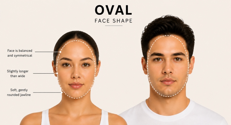 oval face shape explainer for men and women