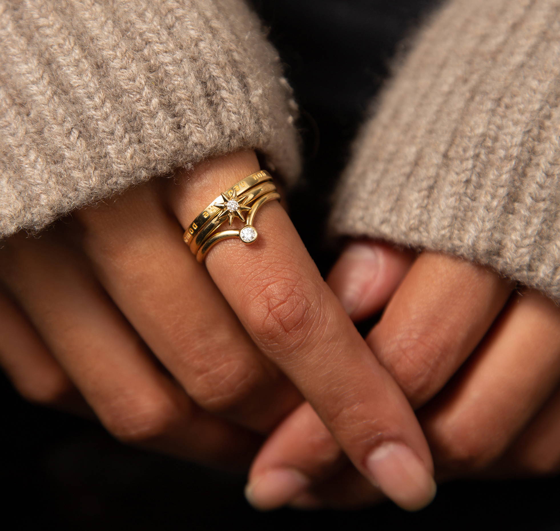 Stackable Poesy Rings