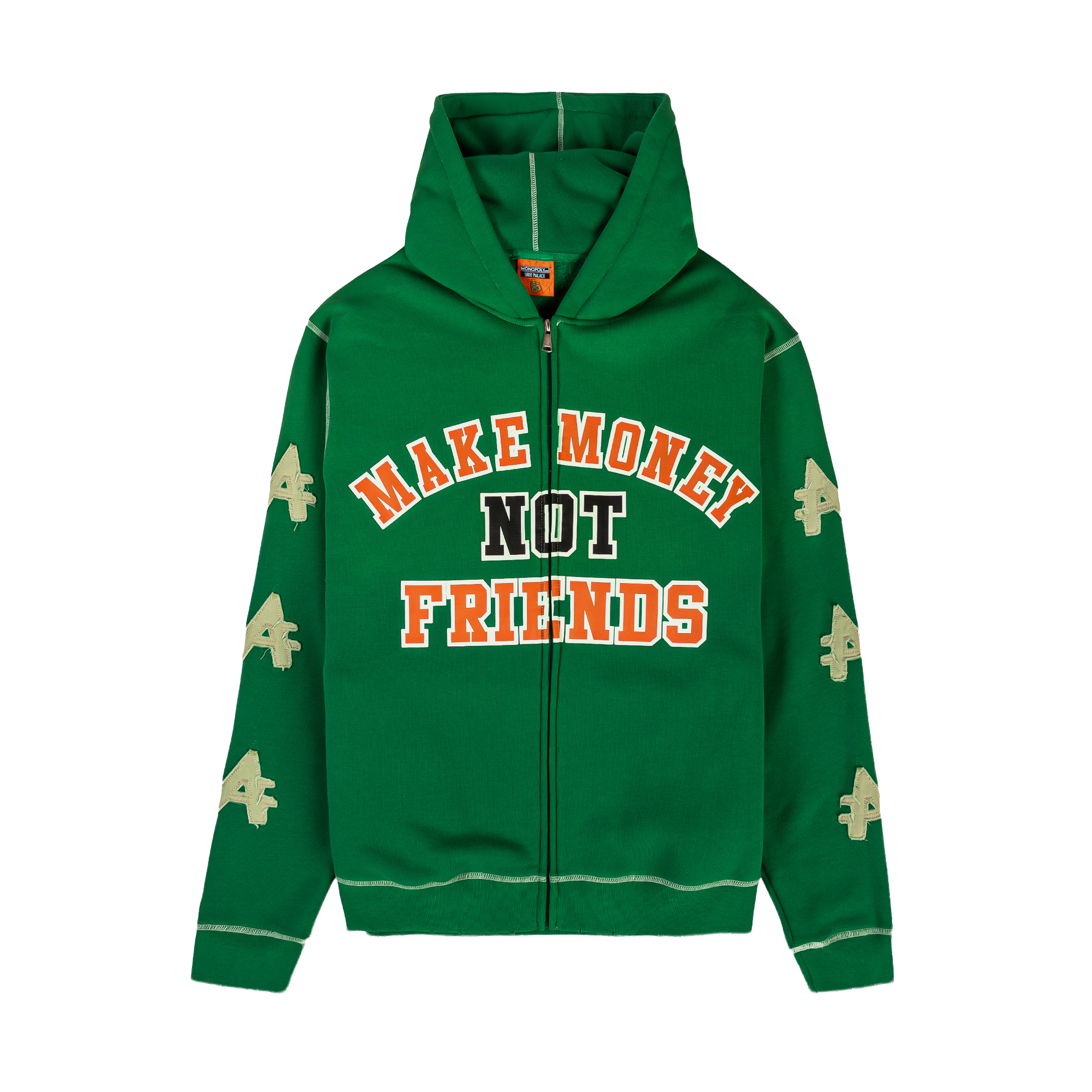 Green hoodie with 