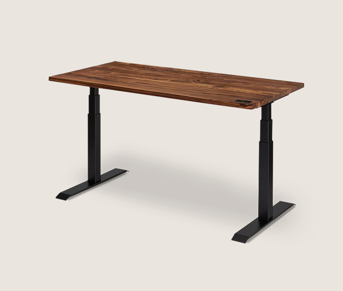 Walnut Solid Wood Sway Standing Desk - ergonofis