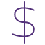 money graphic in purple