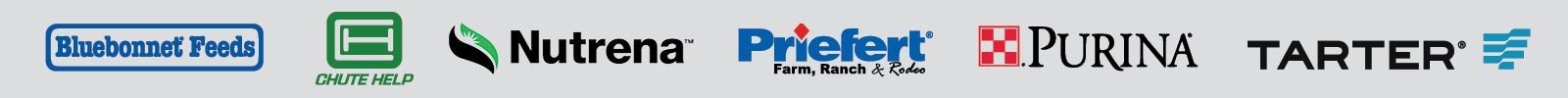 Logos of various feed brands