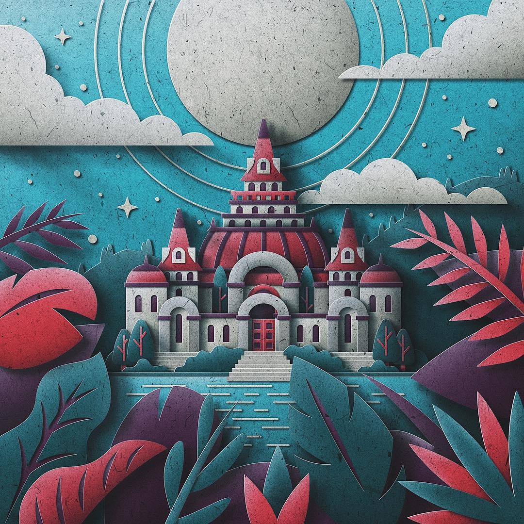 Castle illustration by Michael Fugoso