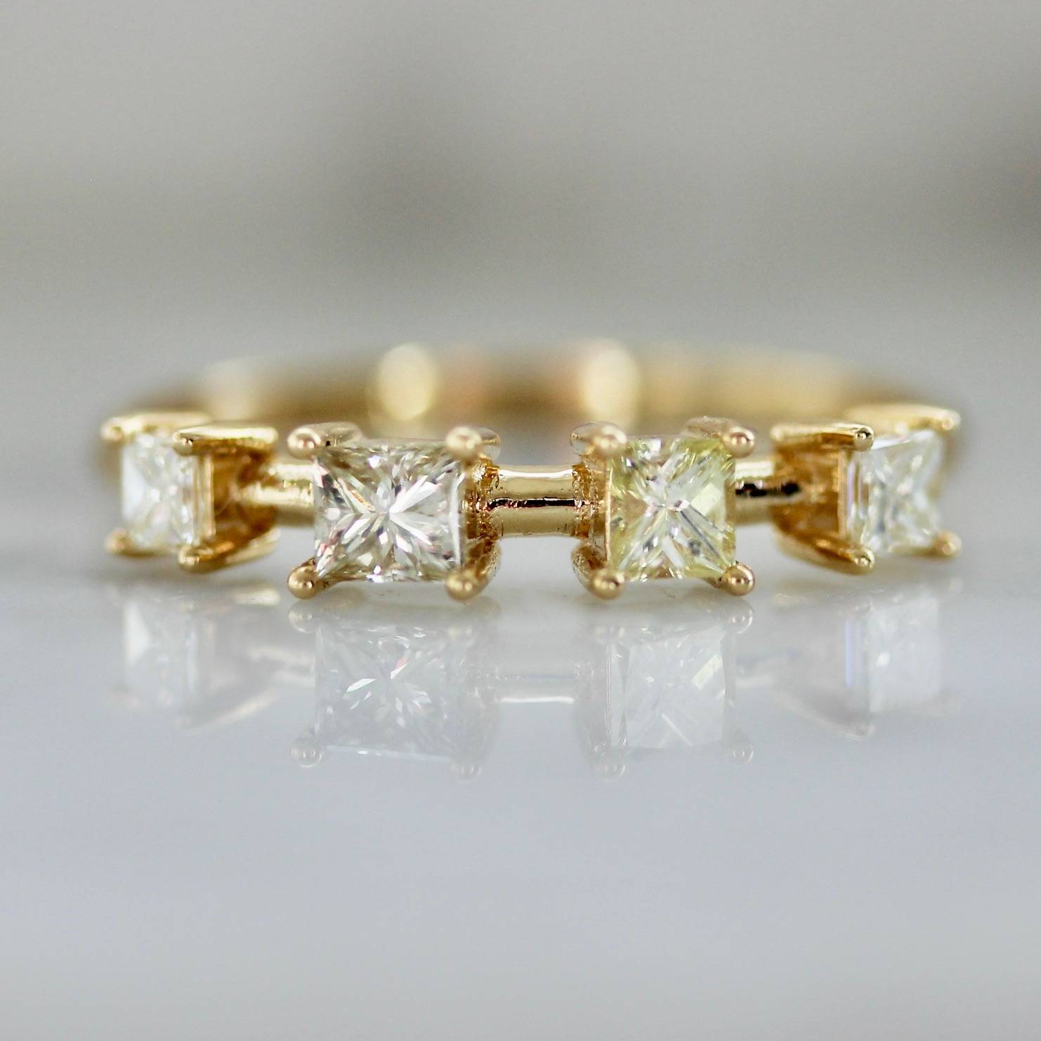 princess cut diamond band