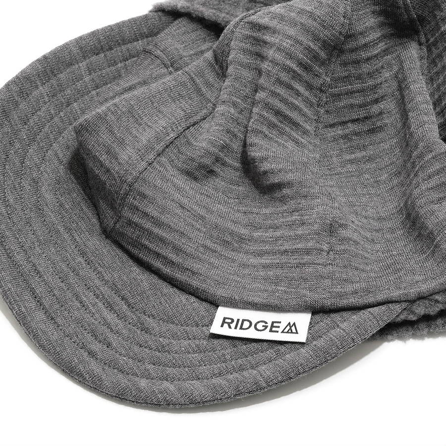 RIDGE MOUNTAIN GEAR（リッジマウンテンギア）/グリッドメリノ イヤマフキャップ/ブラック/UNISEX