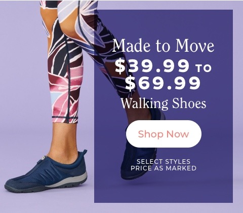 Walking Shoes at $39.99Walking Shoes at $39.99