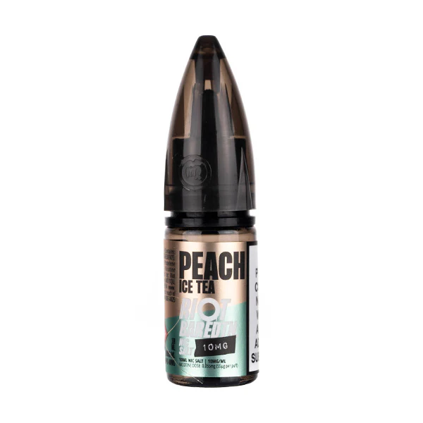 A picture of Peach Ice Tea Nic Salt by Riot Squad Bar Edt