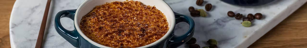 Coffee and Cardamom Crème Brulee