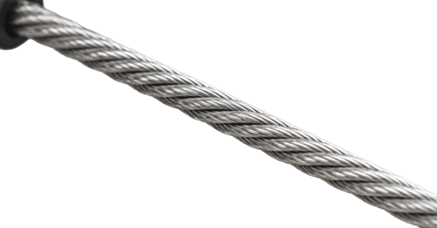 Twisted steel wires provide strength and flexibility, while a galvanized finish helps resist corrosion.