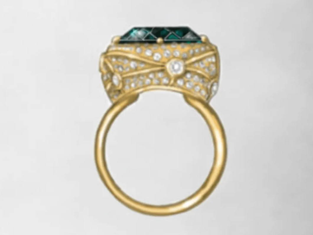 custom green tourmaline ring design