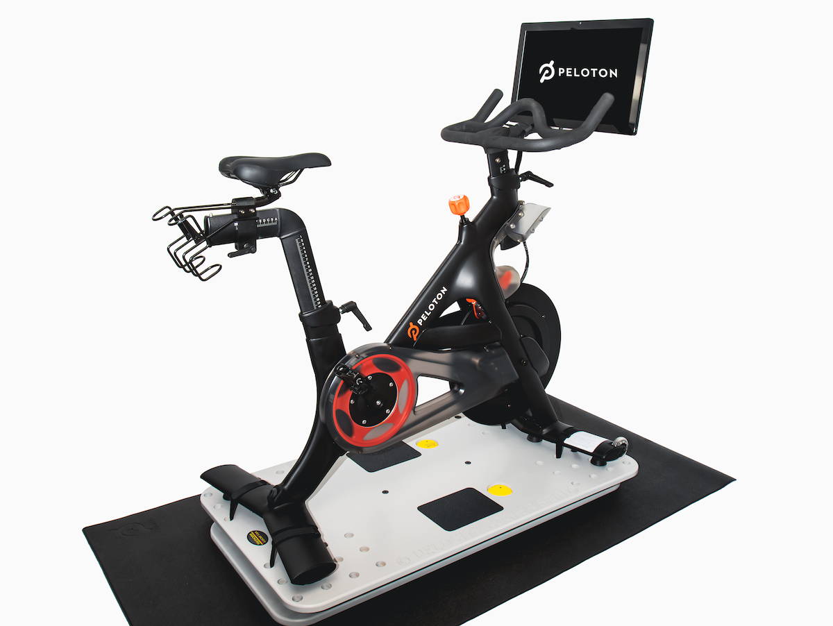 The Velocity Rocker Spin with a Peloton attached to the top.