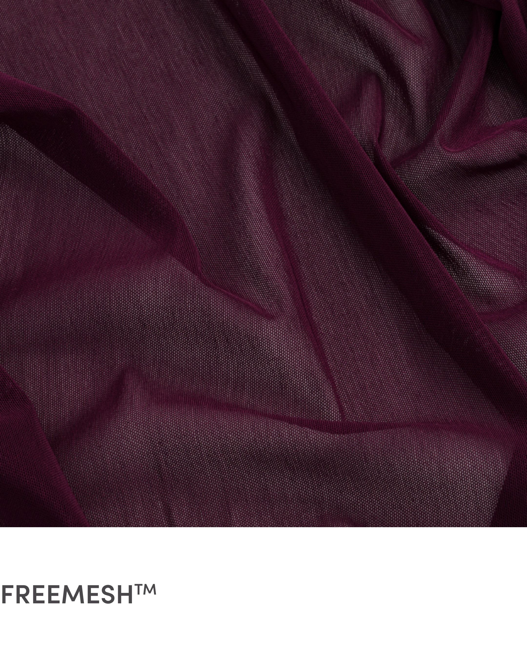 Burgundy fabric with a textured appearance, labeled FREEMESH™.