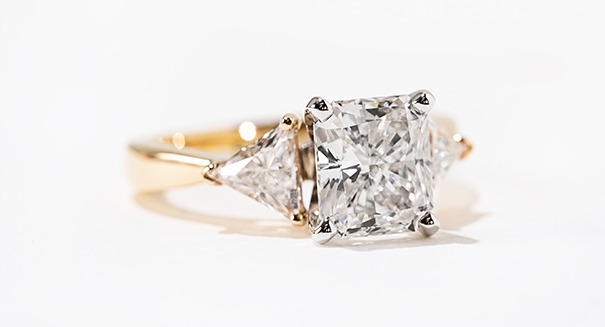 A Modern Twist On The Three Stone Engagement Ring Meet The Selma