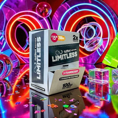 Box of Limitless game against a colorful neon background with reflective surfaces.