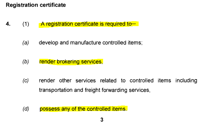 NCAC Act 41 of 2002 - registration certificate