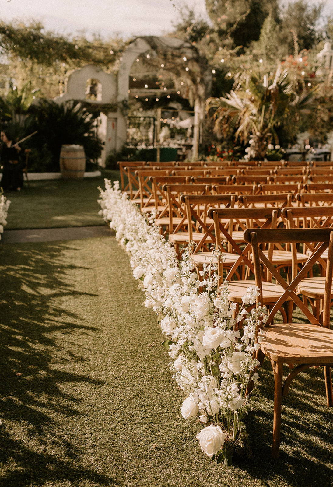Chairs at wedding ceremony