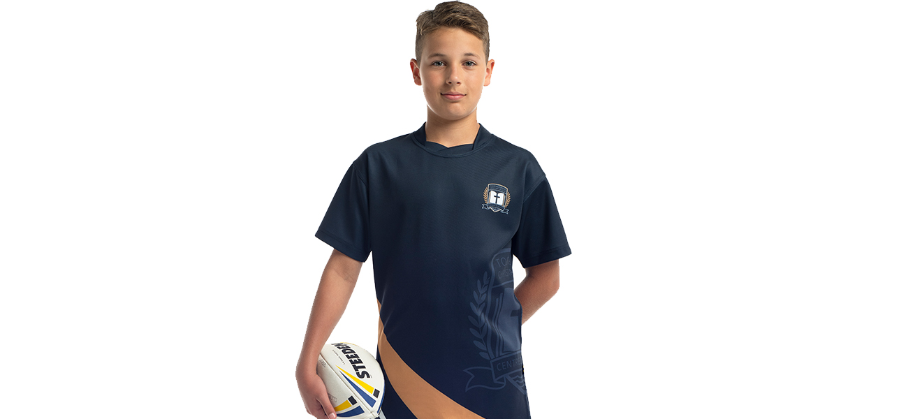 Sublimated VS Barricade Rugby League Tee for Toongabbie Christian College