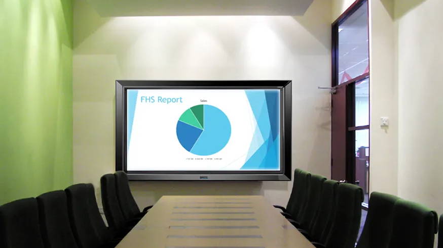 commercial display tv for business and corporate in conference room