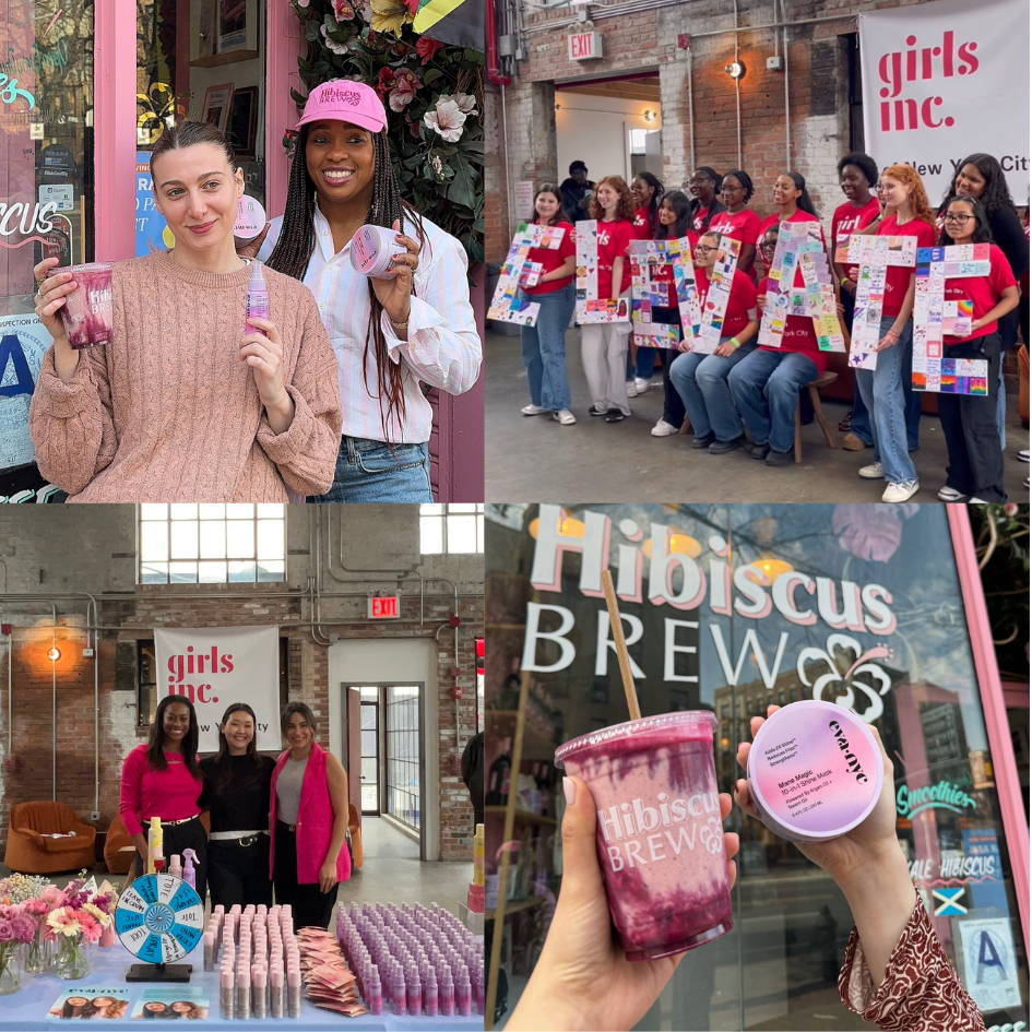 Eva NYC partnership with Hibiscus Brew and Girls Inc. NYC