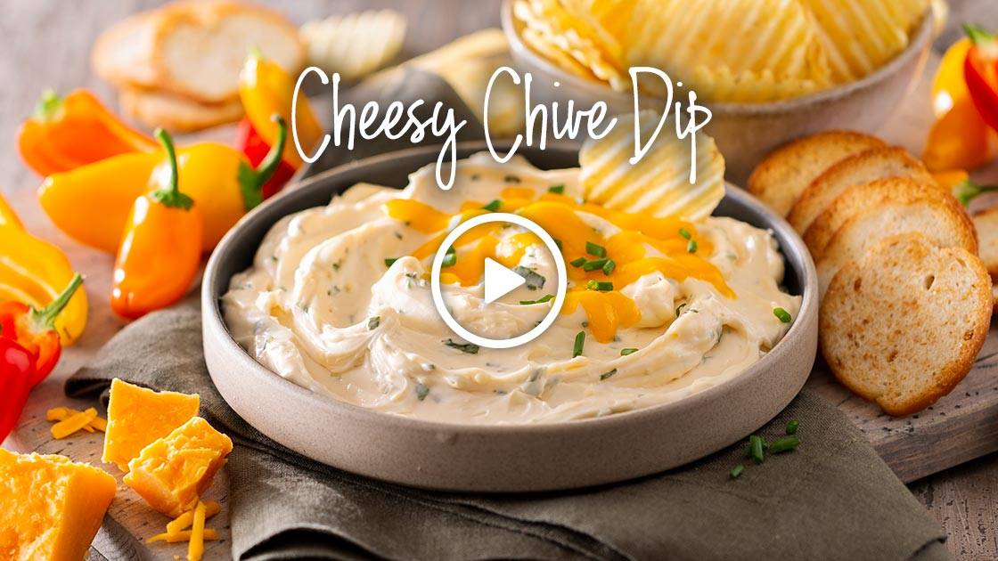 cheesy chive dip video