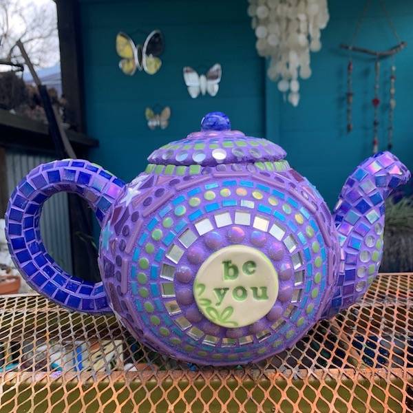 how to make a mosaic teapot