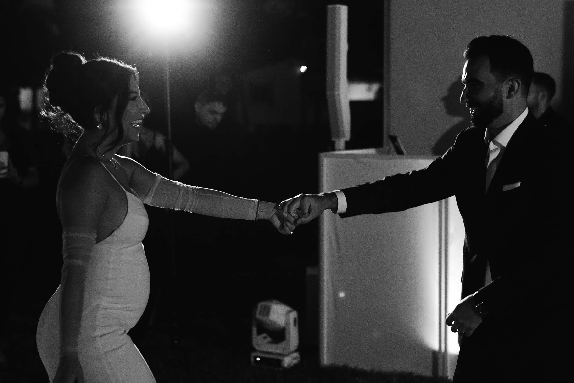 Bride and Groom dancing