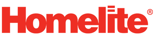 Homelite logo in bold red letters on a white background.