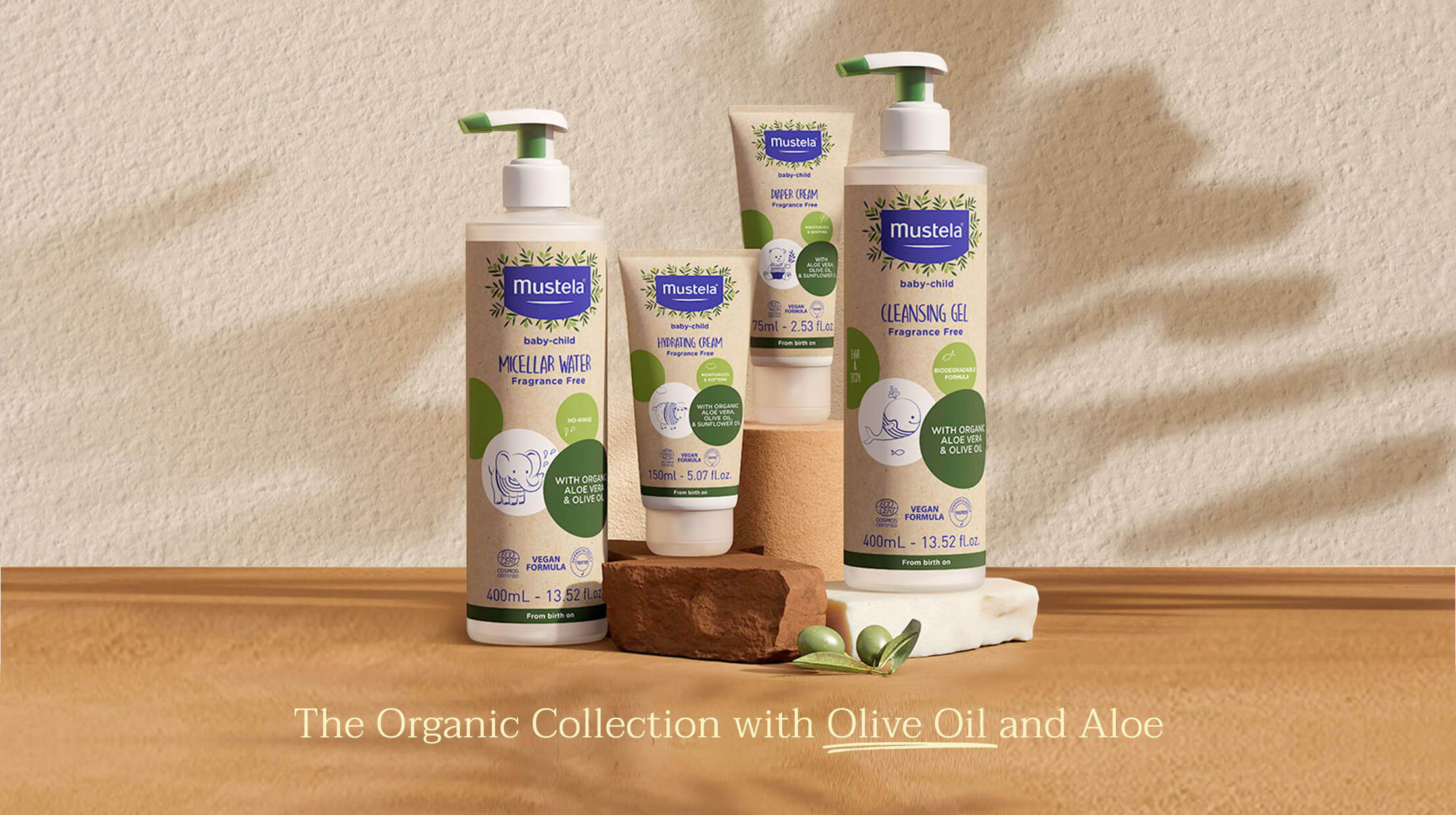 Mustela Organic Collection With Olive Oil And Aloe