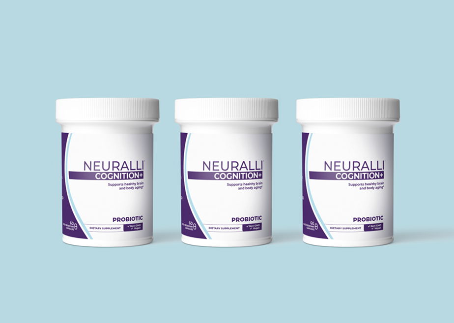 Three jars of health supplement against a light blue background.
