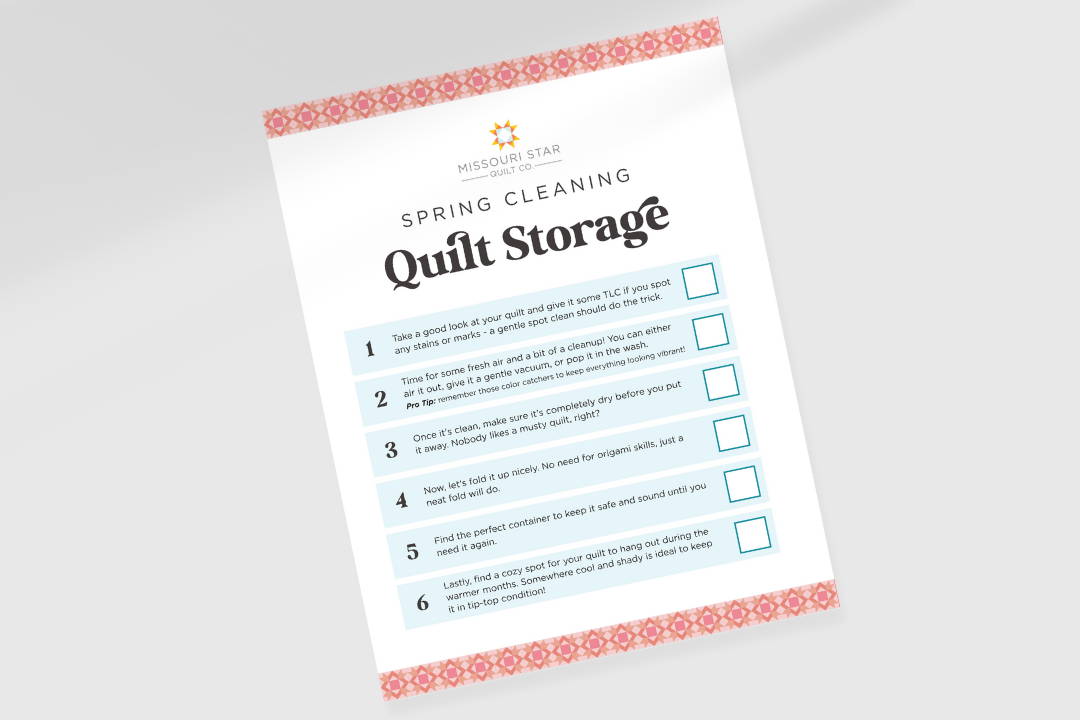 free spring cleaning quilt storage checklist