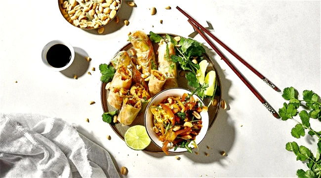 Sommerrollen mit Mangosalat