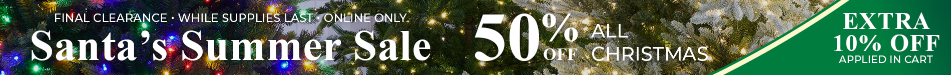 Santa's Summer Sale - 50% off.