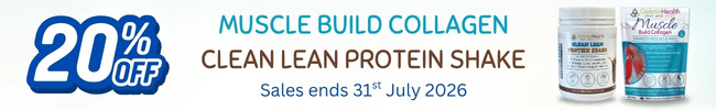 July 20% Off Muscle Build collagen and Clean Lean Protein Shake