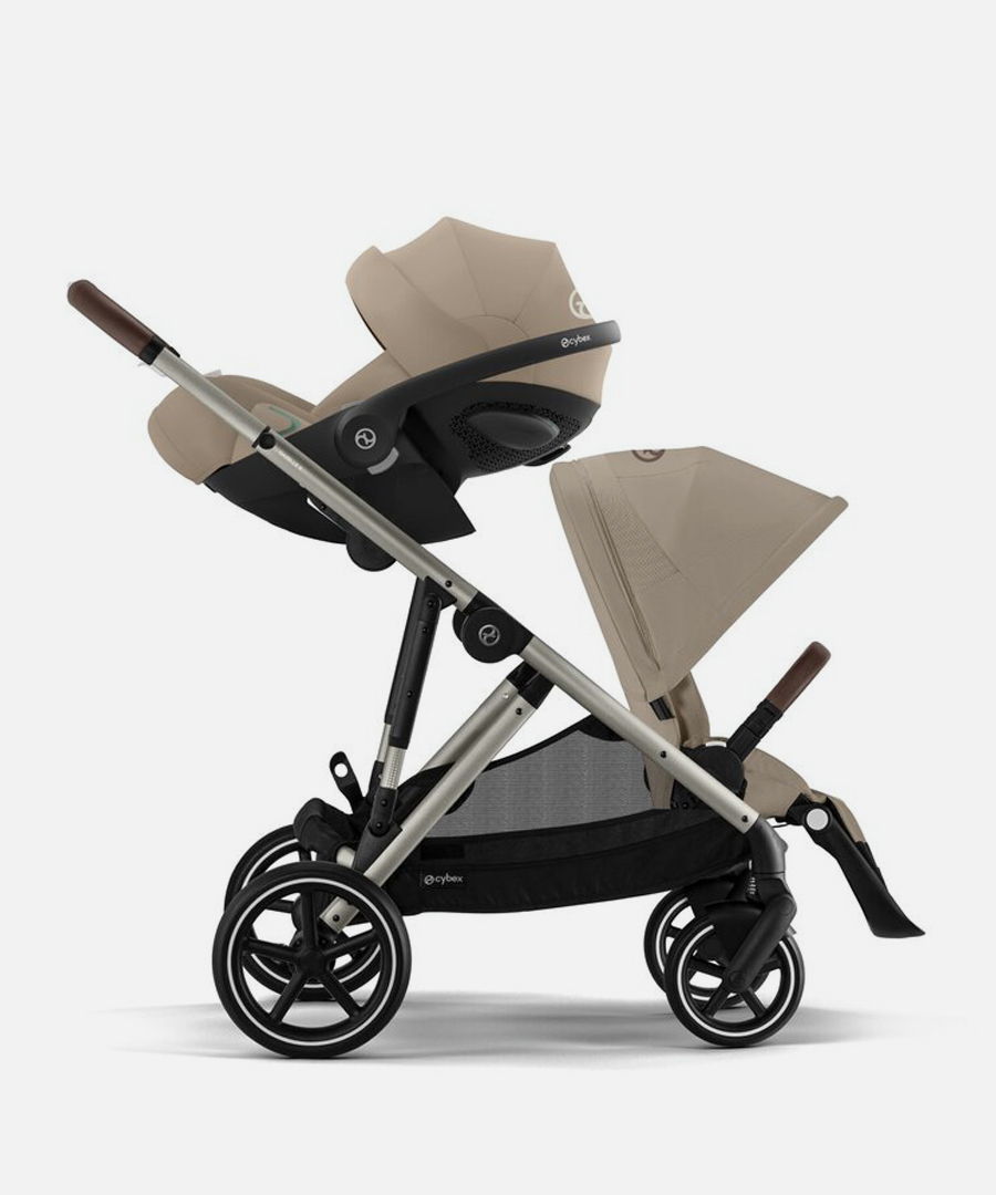 coche de bebe doble configurable con asiento o con silla de auto nido