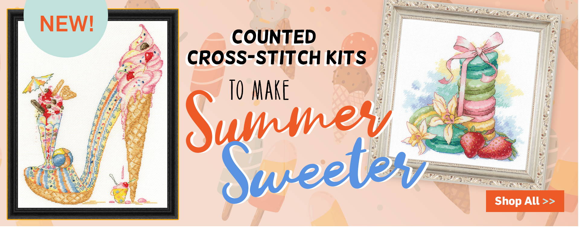 Counted Cross-Stitch Kits to Make Summer Sweeter
