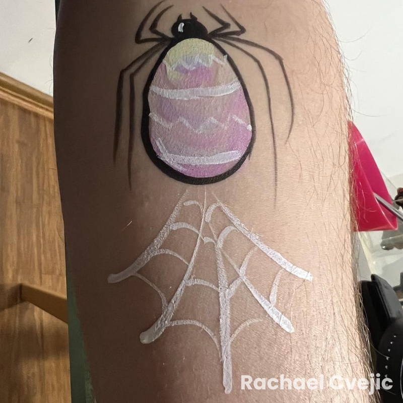 spider web face paint easter egg