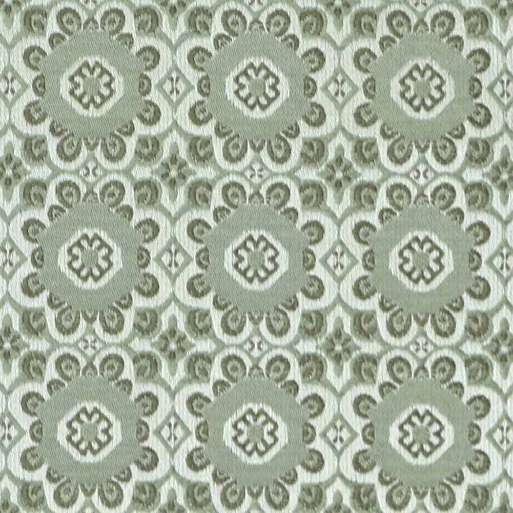 Closeup of a mint green abstract floral pattern