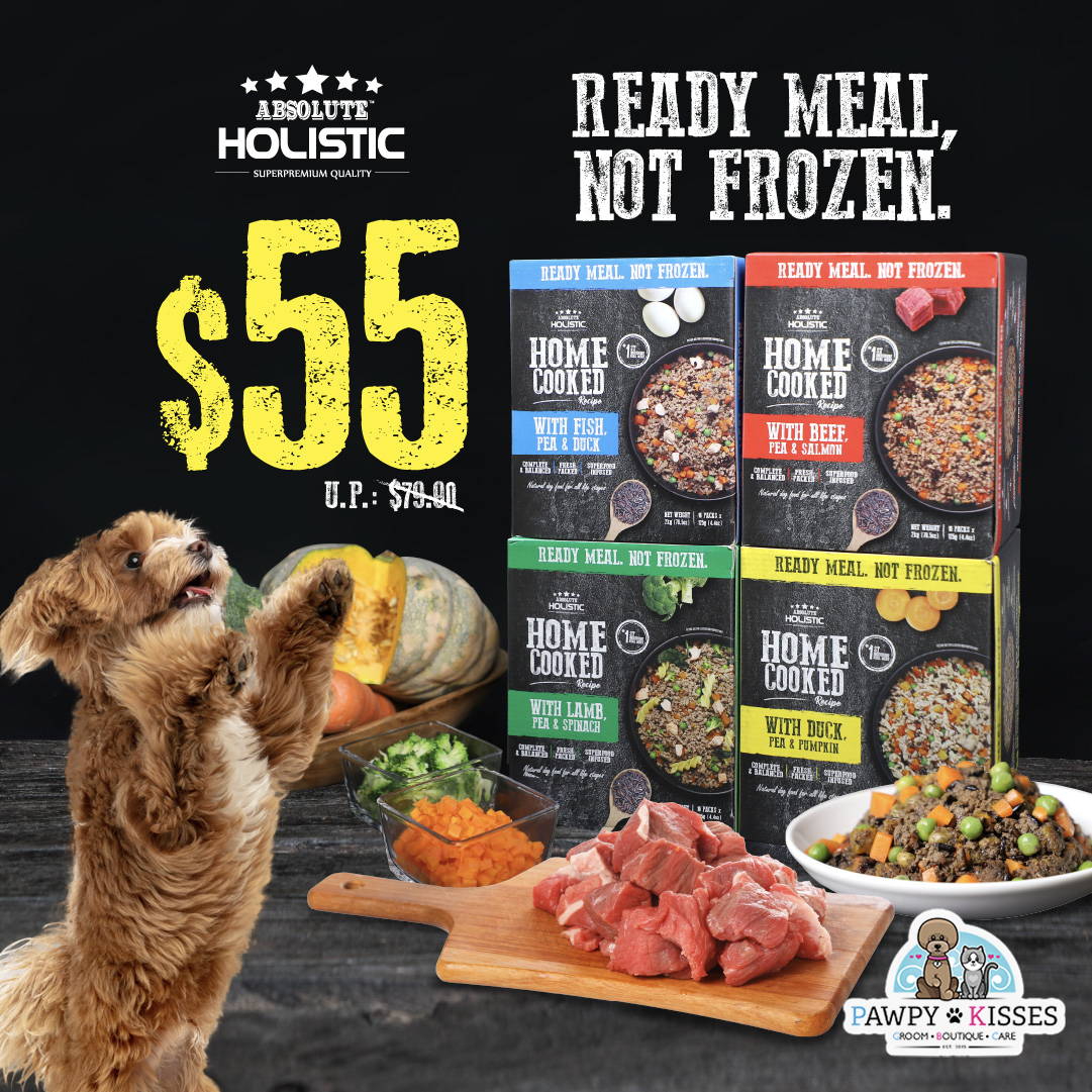 Absolute Holistic ready meal, not frozen now available with 2kg box for $55.