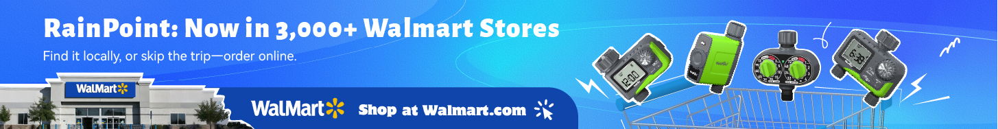 Werbebanner für Walmart-Filialen mit verschiedenen Produktsymbolen.
